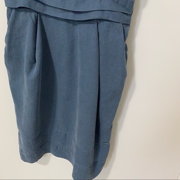 Aritzia Wilfred Converible Smocked Mini Dress Blue size 2 - Picture 3 of 16